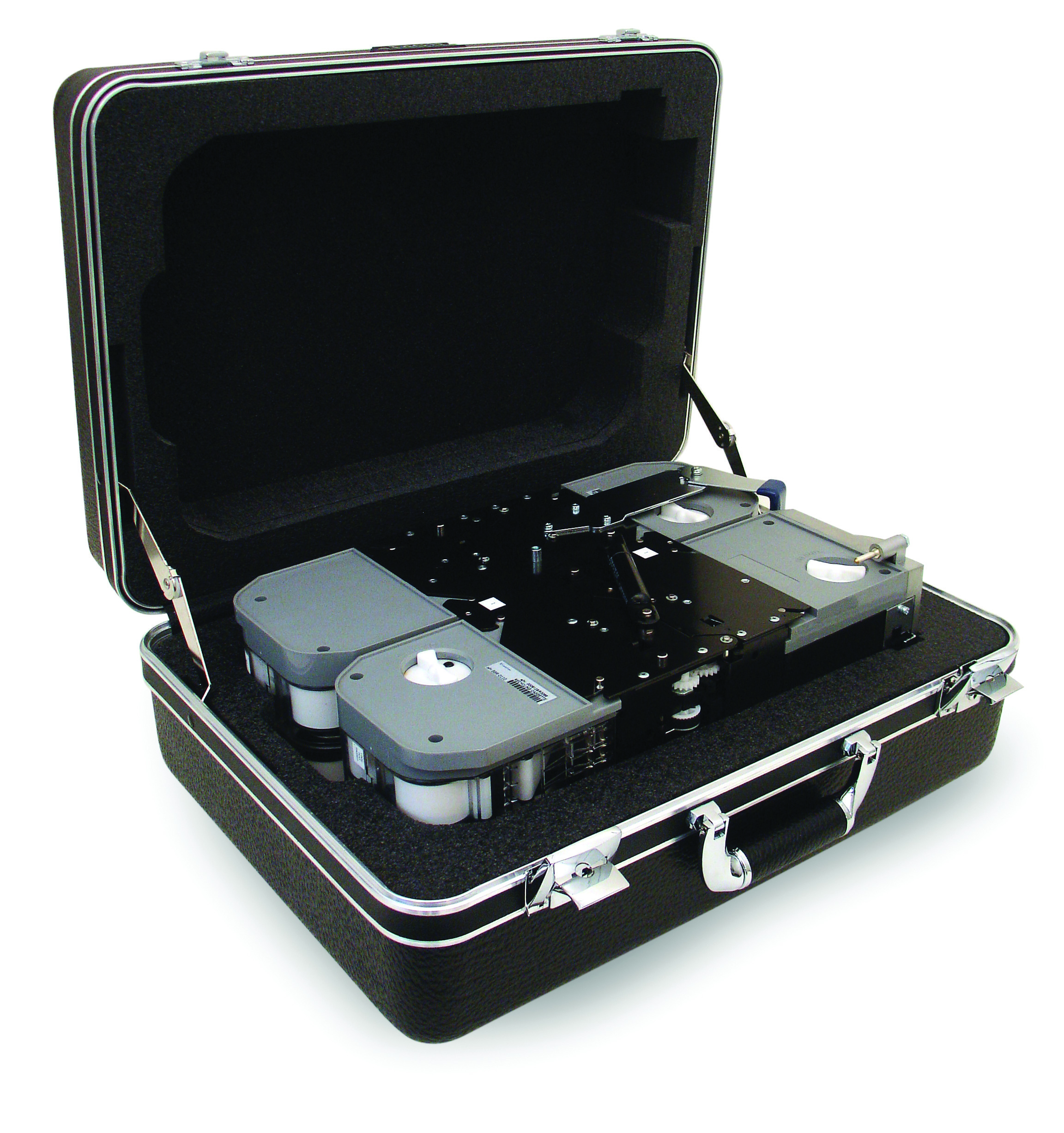 Custom secure case for a business system, manufactured by Platt Cases